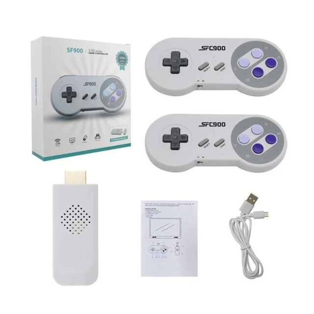 Wholesale SF900 HD Game Stick Wireless Two-Player Built-In 5000 Games SFC Video Game Consoles