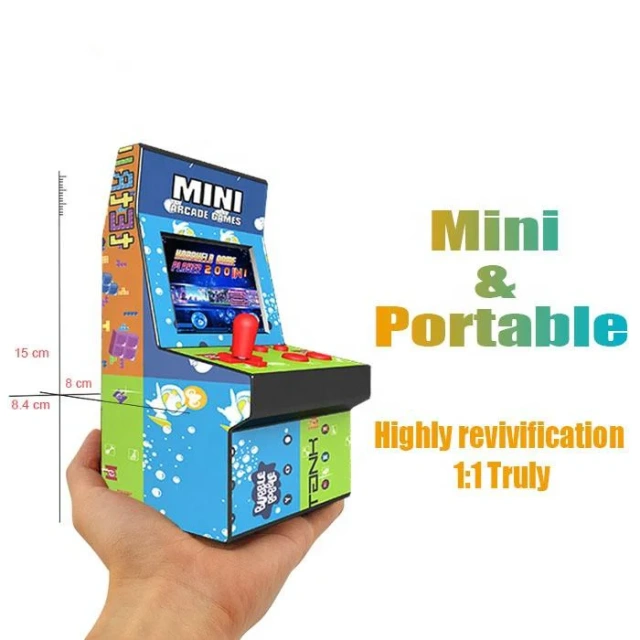 Classic Mini Portable Arcade Joystick Machine Classical Retro Style 200 Video Game Players Built-in Handheld Game Console