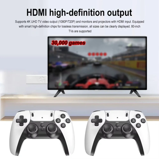 New M8Il Pro 2.4G Wireless Controller HD TV Console PS1 Retro Arcade Two Player Video Games