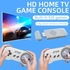 Wholesale SF900 HD Game Stick Wireless Two-Player Built-In 5000 Games SFC Video Game Consoles