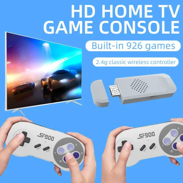 Wholesale SF900 HD Game Stick Wireless Two-Player Built-In 5000 Games SFC Video Game Consoles