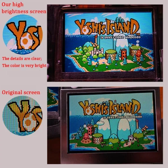 IPS LCD V2 for Gameboy Advance for GBA Console Backlit Screen Kit Replacement
