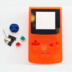 Replacement Parts Screen Screws Rubber Pad Buttons Full Case for GBC Game Console Housing Shell for Gameboy Color Shell
