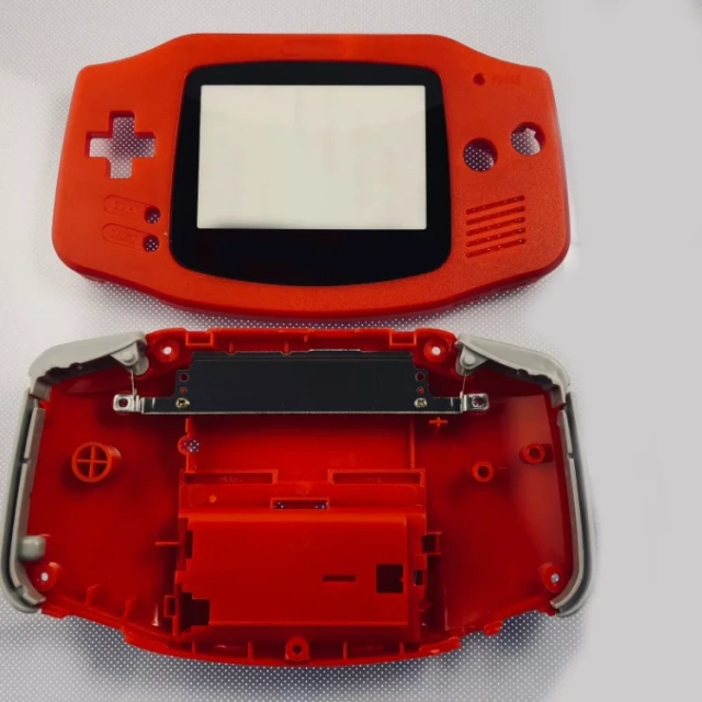 Replacement Full Housing Shell for GBA for Gameboy Advance Case Shells Red/Clear Orange