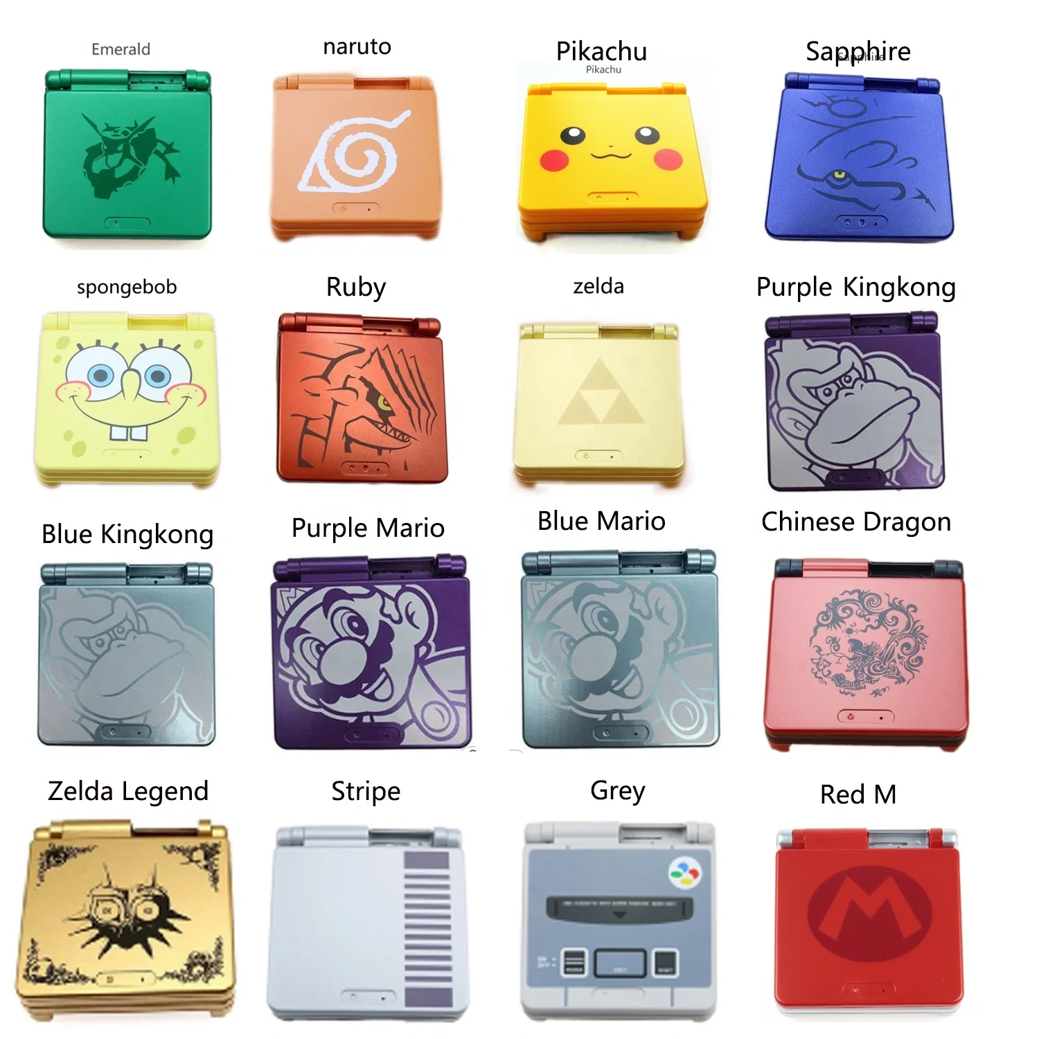 Full Housing Shell Case Cover Replacement for GBA SP for Gameboy Advance SP Replacement Shell Housing