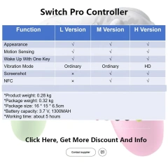 Wireless Nintendo Switch Pro Controller Manette Gamepad for Nintendo Featuring Vibration Motor