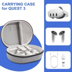 Portable EVA Hard Carrying Case for Meta for Oculus for Quest 3 ELITE Headband Controller Storage Protection Travel Accessory