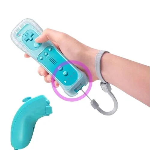 2 in 1 Set Wireless Joystick Remote Controller Gamepad Left Hand Nunchuck With Motion Plus for Nintendo Wii