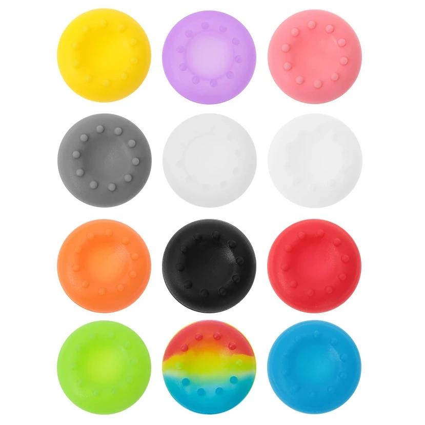 Colorful Silicon Thumb Grip Controller Accessory Analog Thumbstick Cap Protective Cover Skin Replacement Parts for PS5 Xbox One