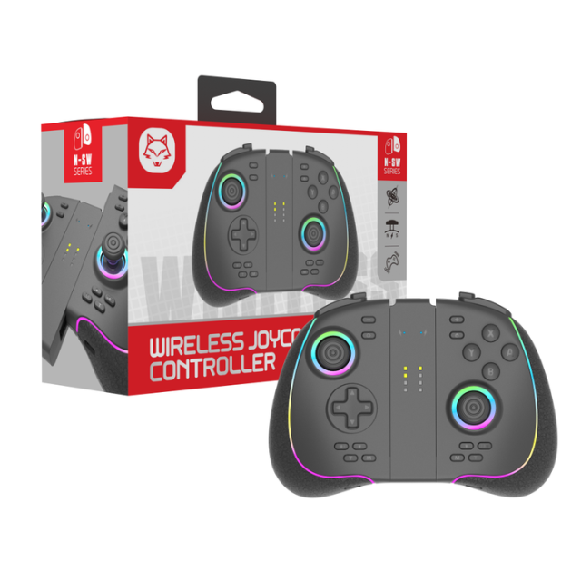 Wireless for Joycon Controller with Soft Rubberized Material, Hall Rocker Non-slip for Switch Pro Controller Gamepad