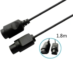 1.8m Controller Extension Cable Black Controller Extension Cord for Nintendo 64 N64 Gamepad