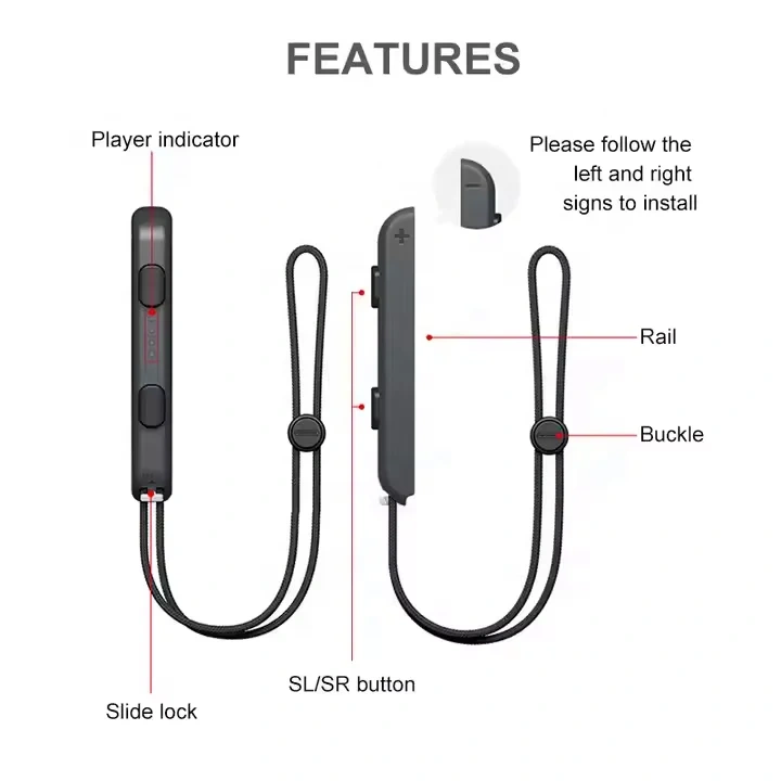 Wrist Strap for Switch Joycon - Lanyard Replacement PartsAccessories for Joy Con Joy-Con Controller