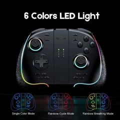 Wireless for Joycon Controller with Soft Rubberized Material, Hall Rocker Non-slip for Switch Pro Controller Gamepad
