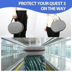 Portable EVA Hard Carrying Case for Meta for Oculus for Quest 3 ELITE Headband Controller Storage Protection Travel Accessory