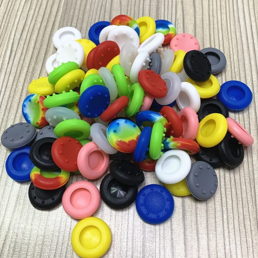 Colorful Silicon Thumb Grip Controller Accessory Analog Thumbstick Cap Protective Cover Skin Replacement Parts for PS5 Xbox One