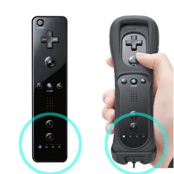 2 in 1 Set Wireless Joystick Remote Controller Gamepad Left Hand Nunchuck With Motion Plus for Nintendo Wii