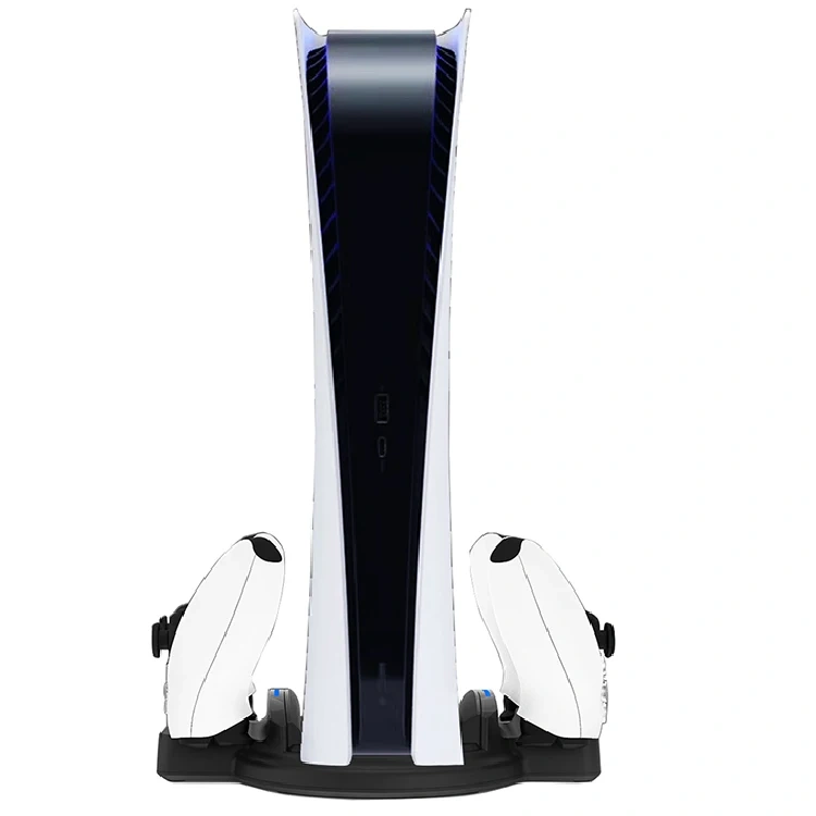 Vertical Stand Two Game Controller Charging Dock for Playstation 5 With LED Indicator for Ps5 Charger Station