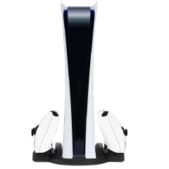 Vertical Stand Two Game Controller Charging Dock for Playstation 5 With LED Indicator for Ps5 Charger Station