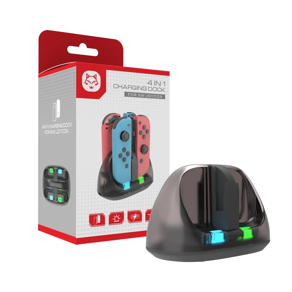 4in1 Charging Dock for Switch Joycon 300mA*4 Overcurrent protection All-in-one Switch Charging Station
