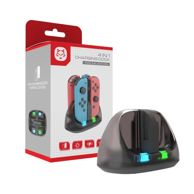 4in1 Charging Dock for Switch Joycon 300mA*4 Overcurrent protection All-in-one Switch Charging Station