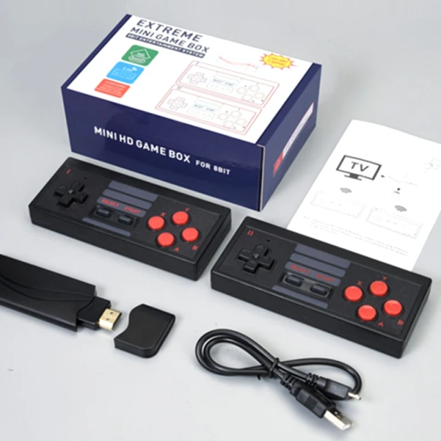 4K HD USB 2.4G Wireless Controller Game Stick Gamepads Retro TV Family Video Player Console 628 Games Handheld Consola for Nes