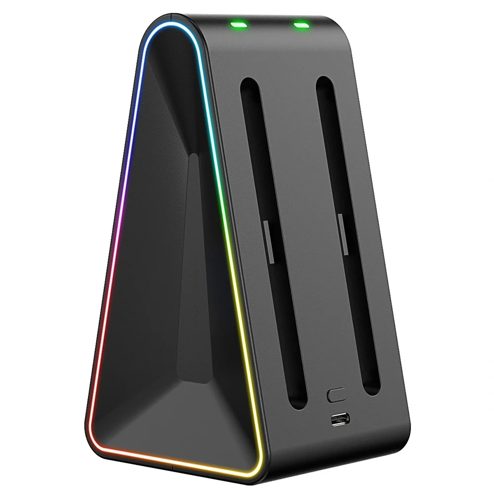 4 in 1 RGB Led Vertical Charging Dock Station Portable Joypad Controller Charger Accessories for Nintendo Switch 2 Joycon
