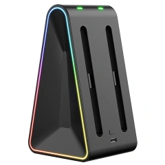 4 in 1 RGB Led Vertical Charging Dock Station Portable Joypad Controller Charger Accessories for Nintendo Switch 2 Joycon