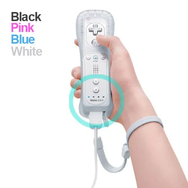 2 in 1 Set Wireless Joystick Remote Controller Gamepad Left Hand Nunchuck With Motion Plus for Nintendo Wii