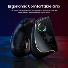 Wireless for Joycon Controller with Soft Rubberized Material, Hall Rocker Non-slip for Switch Pro Controller Gamepad
