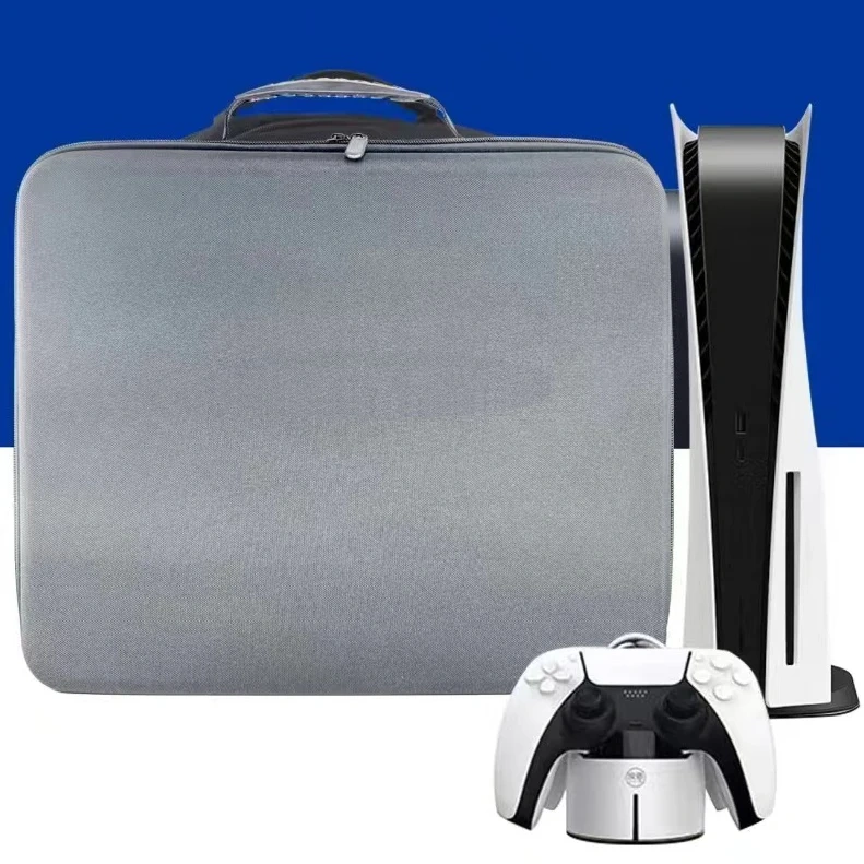 Portable PS5 for Playstation 5 Slim Game Console Carrying Case Hard Eva Handle Protective Storage Shoulder Video Game Player Cas