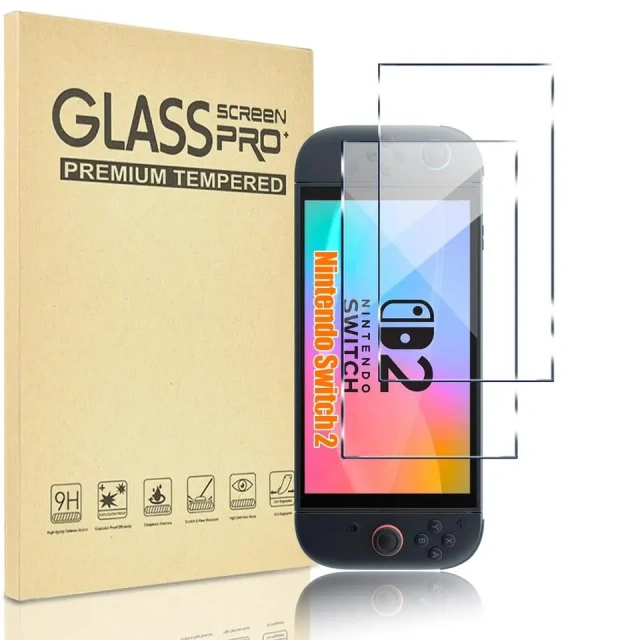 Transparent HD Clear 9H Hardness 3D Radian Screen Protector Anti-Scratch and Anti-Shock For Nintendo Switch 2 screen protector