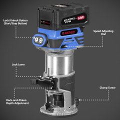 Brushless Cordless Router(Blue)