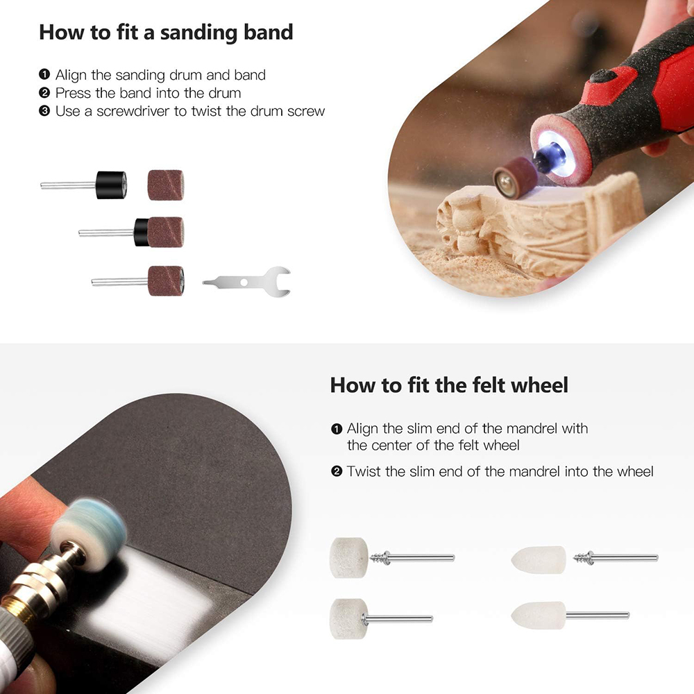 300 pc. 8V Rotary Tool Kit