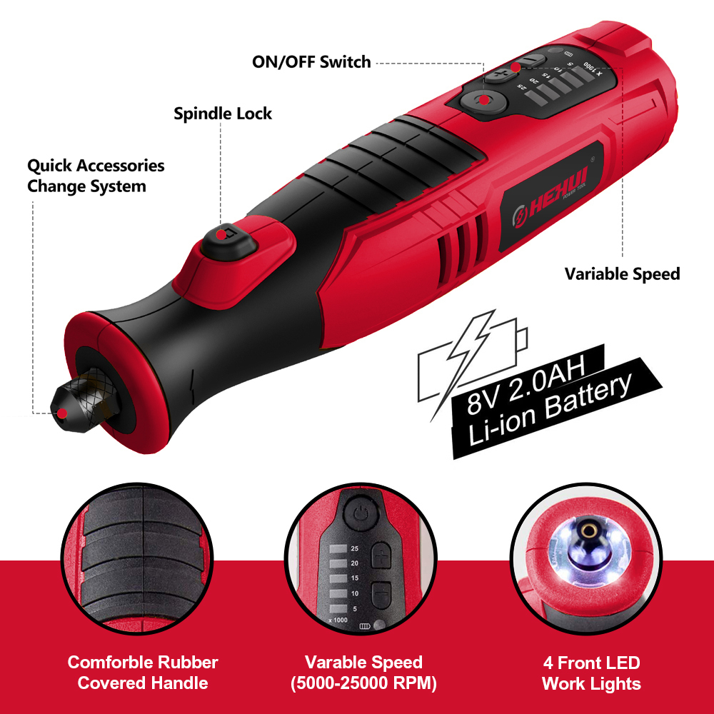 110 pc. 8V Rotary Tool Kit