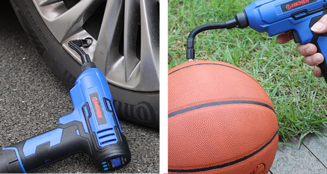 HEHUI 12V Cordless Inflator Air Pump Battery Digital Portable Handheld 150PSI Car Tire Auto Air Compressor