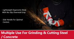 HEHUI Brushless 20V Cordless Angle Grinder 4-1/2" Battery Powered Wireless Portable Metal Concrete Grinders Tools