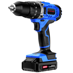 HEHUI 20V Cordless Drill 1/2 Inch Powerful 40Nm Variable Speed Handheld Battery Wireless Hammer Drills