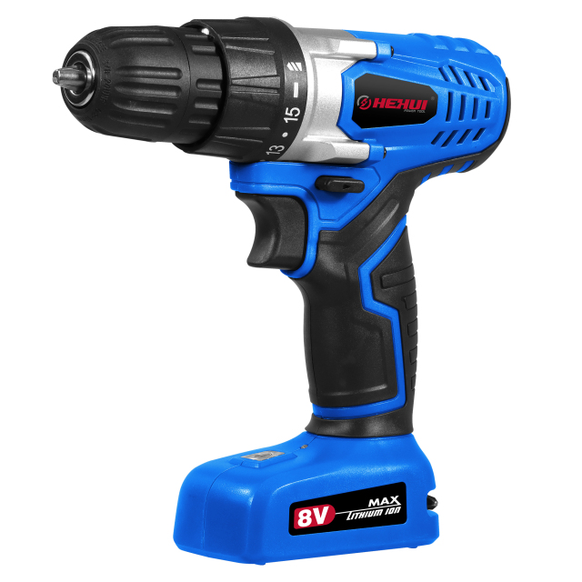 HEHUI 8V Max Cordless Drill 3/8 Inch Lightweight Battery Powered 550RPM 10Nm Electric Wireless Handheld Drills