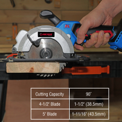 HEHUI Brushless Cordless Circular Saw 20V Max 4-1/2"  Mini Compact Portable Handheld Battery Power Saws