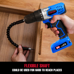 HEHUI 8V Max Cordless Drill 3/8 Inch Lightweight Battery Powered 550RPM 10Nm Electric Wireless Handheld Drills