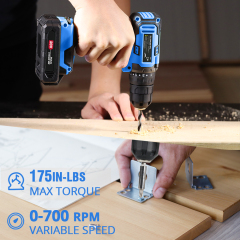 HEHUI 20V Cordless Drill 3/8 inch Keyless Chuck Wireless Compact Lightweight Electric Drills Power Drill Kit