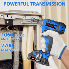 HEHUI Cordless Impact Driver 1/4 Inch Lightweight Handheld 2700 RPM Rechargable Battery Power Drivers