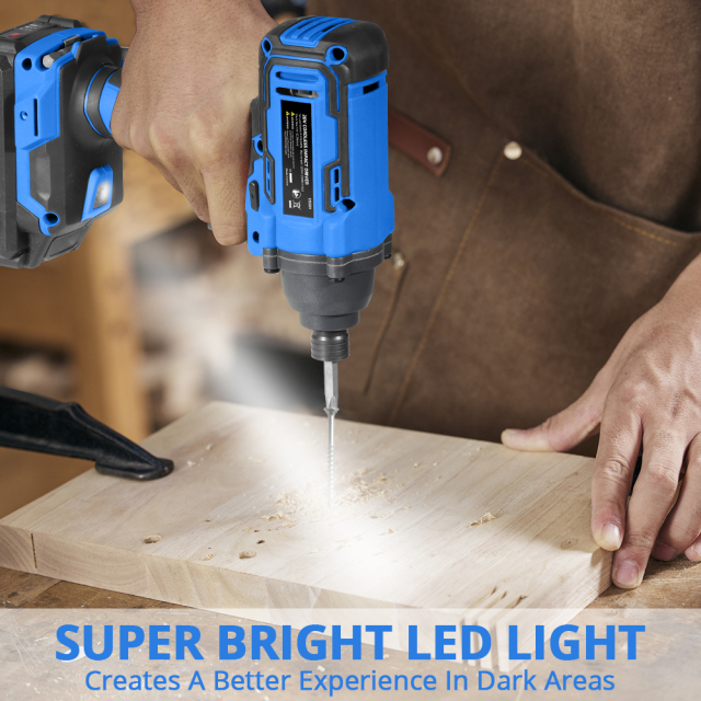 HEHUI Cordless Impact Driver 1/4 Inch Lightweight Handheld 2700 RPM Rechargable Battery Power Drivers