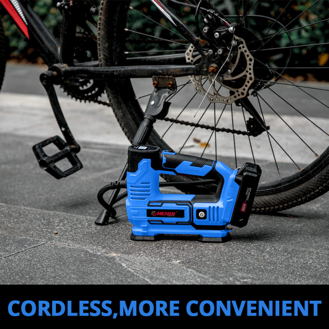 HEHUI Portable Cordless Tire Inflator Air Compressor 20V Battery Air Pump 150PSI Digital Car Auto Inflators
