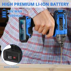 HEHUI Cordless Impact Driver 1/4 Inch Lightweight Handheld 2700 RPM Rechargable Battery Power Drivers