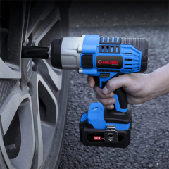 HEHUI 20V Cordless Impact Wrench 1/2inch 500Nm High Torque Car Tire Electric Battery Wrenches with Socket Set