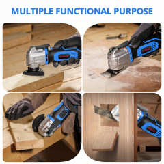 HEHUI 20V Cordless Oscillating Tool Battery Powered 18000OPM Multitool Power Saws for Scraping Cutting Sanding