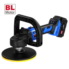 HEHUI 20V Max Brushless Cordless Rotary Polisher 6" Variable Speed 3000RPM Handheld Buffer Waxer for Car Polishing Detailing Waxing