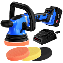 HEHUI 20V Max Brushless Cordless Dual Action Polisher Powerful 3000RPM Battery Polishers Buffer for Car Polishing Tools