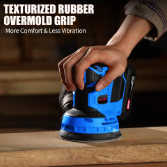 HEHUI 20V Max Cordless Random Orbital Sander 5 Inch Variable Speed 12000 RPM Battery Power Compact Sanders